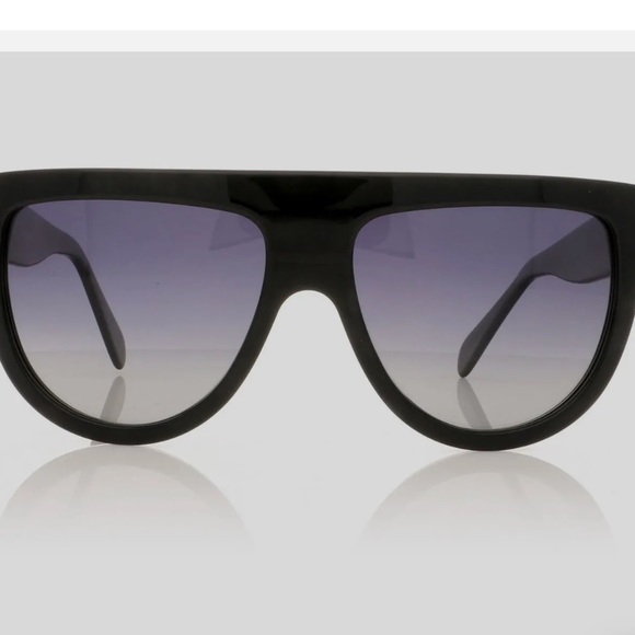 Authentic $500 Celine CL40001I Black Aviator Polarized Sunglasses 60-12-150 - Picture 2 of 7